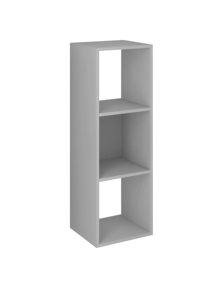 Estanteria modular 3 compartimentos gris maxicubo
