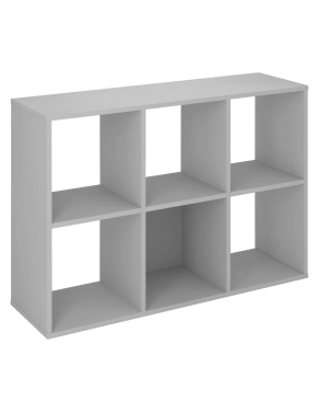 Estanteria modular 6 compartimentos gris maxicubo
