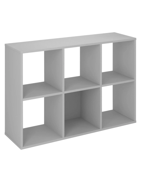 Estanteria modular 6 compartimentos gris maxicubo