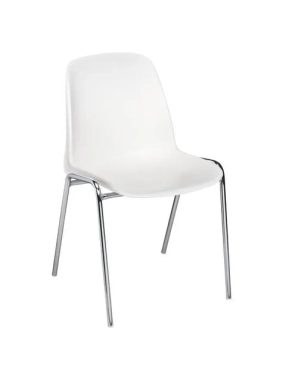 Silla plástica ignifuga estandar coque  blanco