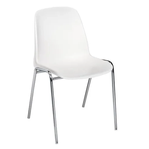 Silla plástica ignifuga estandar coque  blanco