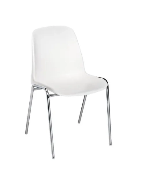 Silla plástica ignifuga estandar coque  blanco