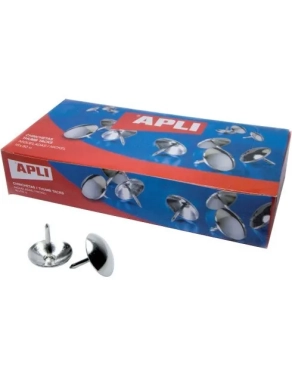 Caja 50 chinchetas niqueladas