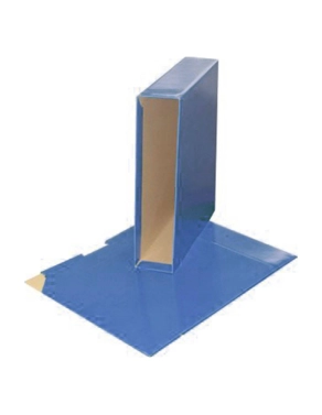 Cajetin para archivador A4 ancho azul