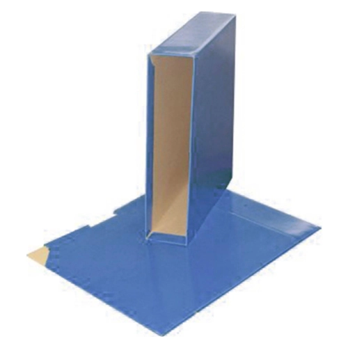 Cajetin para archivador folio ancho azul