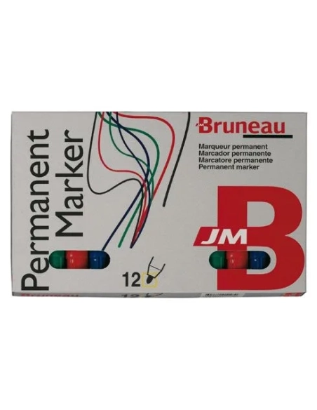 Surtido de 10 marcadores permanentes Bruneau metal