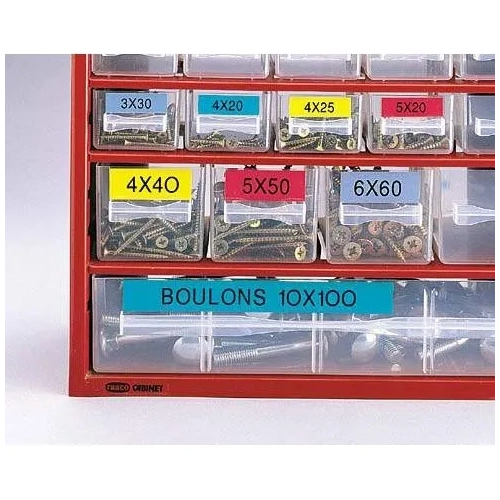 Cinta Dymo plastica roja Letratag