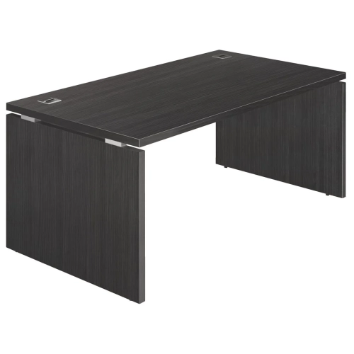 Mesa Shiny patas madera 160x90 negra