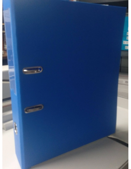 Archivador ancho forrado polipropileno folio azul