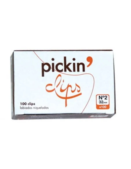 Caja 100 clips labiados niquelados n