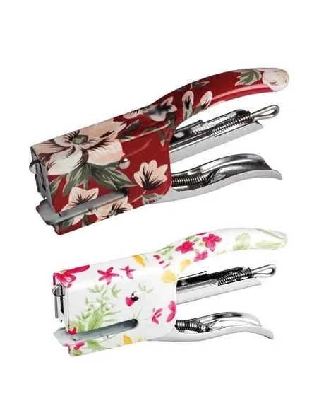 Grapadora tenaza mini decorada Floral