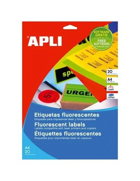 Etiqueta 105x37 20h 320 etiquetas amarillas