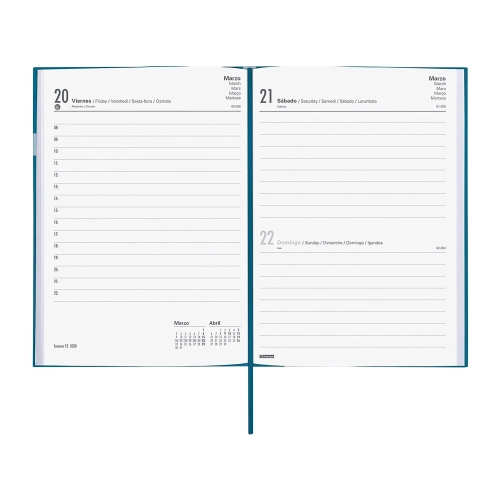 Agenda Finocam Porto Y10 dia pagina 14x20,4 azul