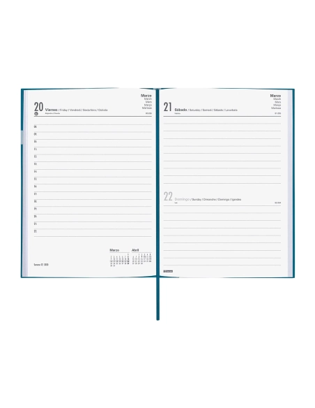 Agenda Finocam Porto Y10 dia pagina 14x20,4 azul