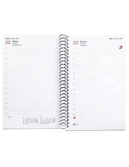 Agenda anual Miquelrius plus día página 155x213 catalán