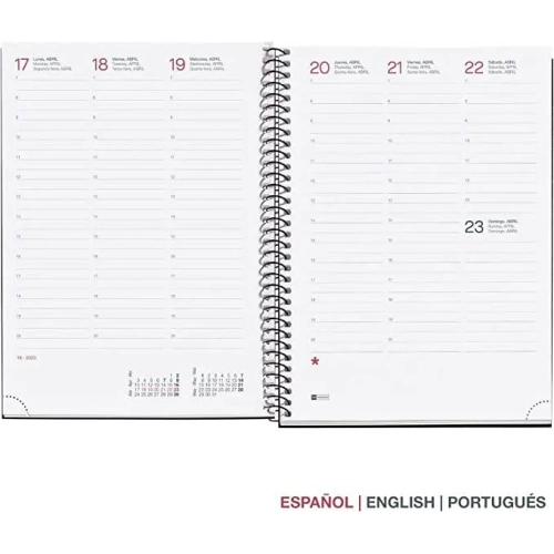 Agenda anual activa city semana vista 117x 182  Miquelrius