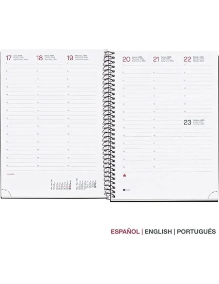 Agenda anual activa city semana vista 117x 182  Miquelrius