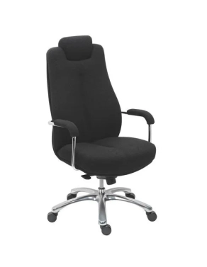 Sillon oficina con reposabrazos Extenso tejido negro