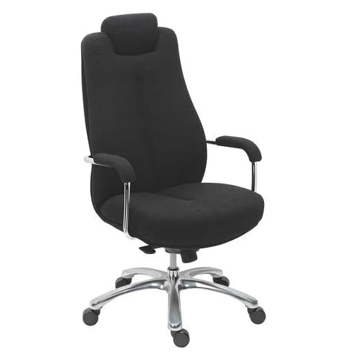 Sillon oficina con reposabrazos Extenso tejido negro