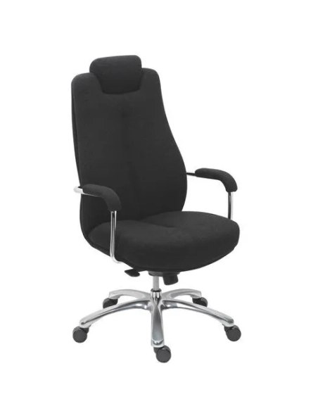 Sillon oficina con reposabrazos Extenso tejido negro