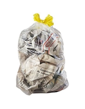 Bolsa basura transparente 100 litros con autocierre