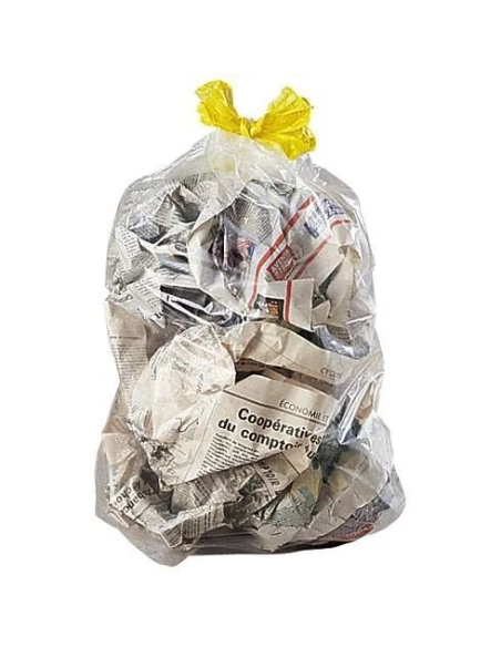 Bolsa basura transparente 100 litros con autocierre