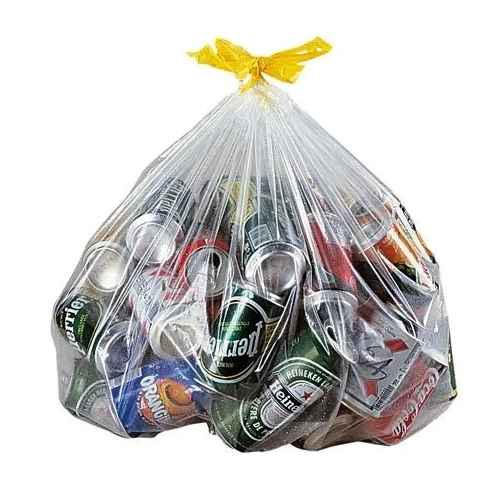 Bolsa basura transparente 50 litros con autocierre