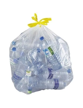 Bolsa basura transparente 100 litros con autocierre