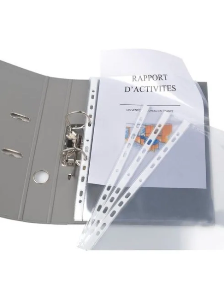 caja 100 fundas multitaladro PP gran capacidad Elba