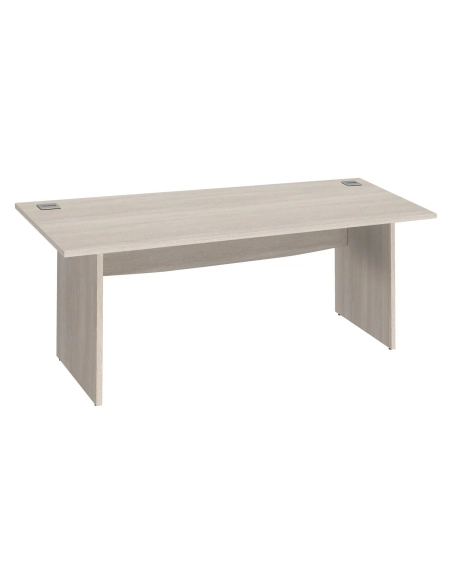 Mesa oficina patas madera  80cm roble gris Excellens
