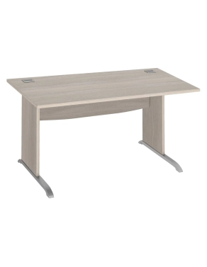 Mesa oficina patas madera en L 80cm roble gris Excellens
