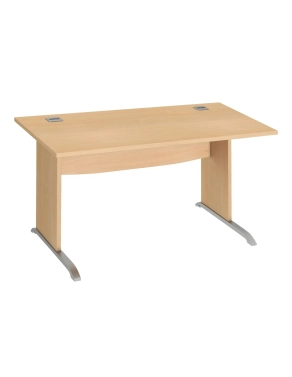 Mesa oficina patas madera en L 120cm haya Excellens