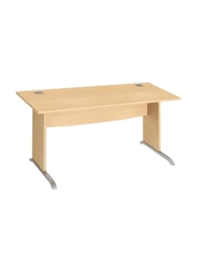 Mesa oficina patas madera en L 160cm haya Excellens
