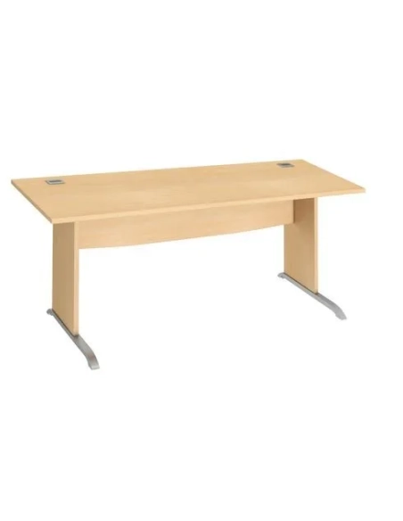 Mesa oficina patas madera en L 180cm haya Excellens