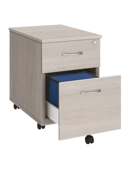 Cajonera con ruedas 2 cajones  excellens roble gris