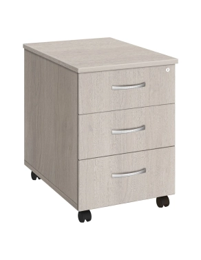 Cajonera ruedas 3 cajones roble gris excellens