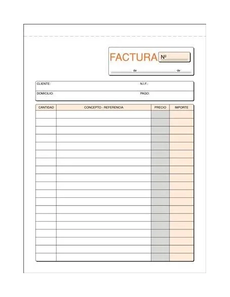 Talonario factura 150x210 mm tripicado natural