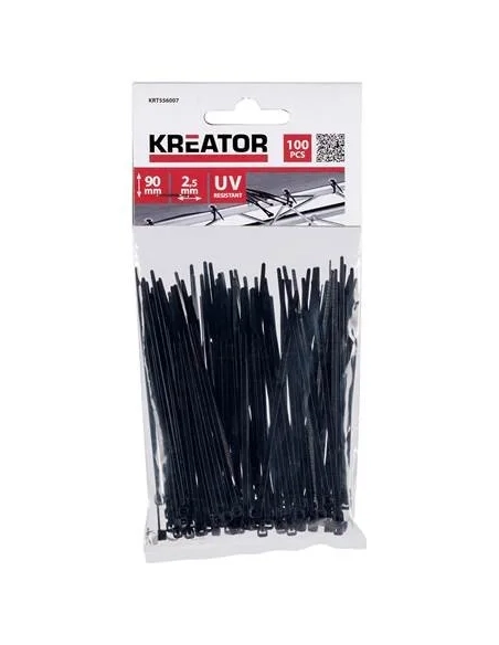 100 bridas plasticas negro 2.5x90