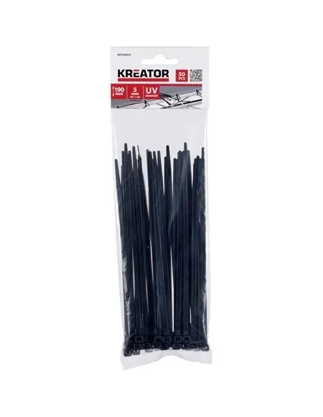 50 bridas plasticas negro 5.0x190