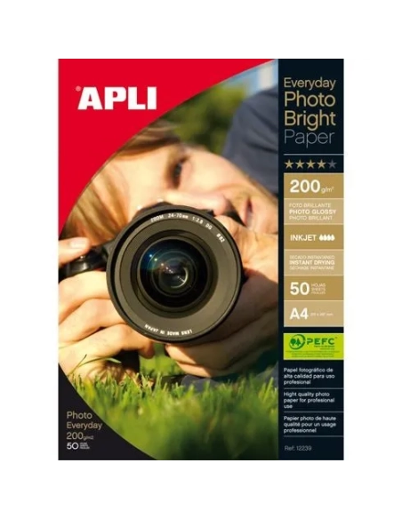 Papel fotografico everyday photo A4 50 hojas 200 gr Apli