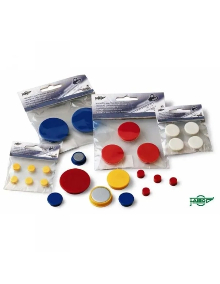 Blister de 6 Imanes Redondos 10 mm Blanco