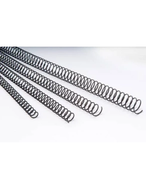 Espirales metálicas 40mm paso 5:1 para encuadernar negra