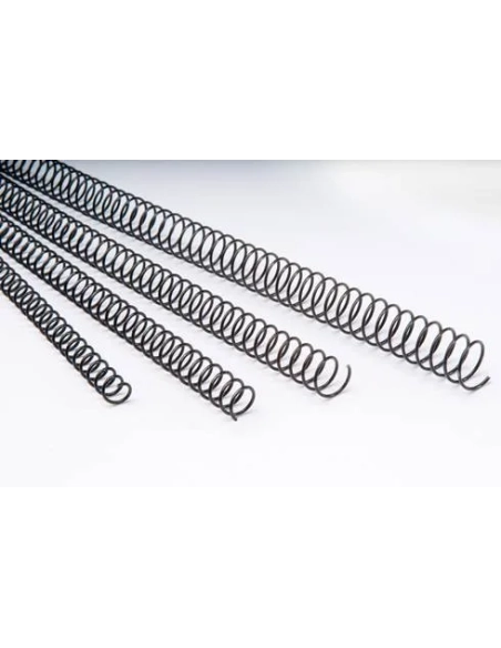 Espirales metálicas 40mm paso 5:1 para encuadernar negra