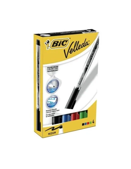 Estuche 4 rotuladores velleda tinta liquida clasicos
