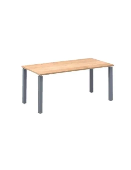 Mesa recta 160 roble 4 patas antracita Eden