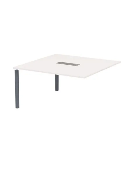 Modulo extension mesa blanca patas antracita Eden