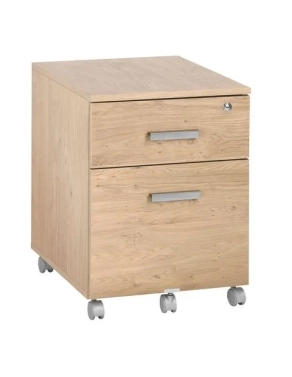 Cajonera roble con ruedas 2 cajones Eden