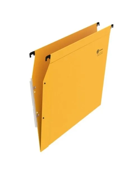 Carpeta colgantes A4 visor lateral color amarilla