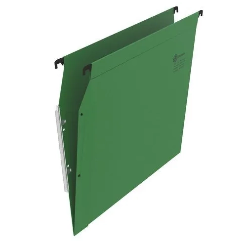 Carpeta colgantes A4 visor lateral color verde