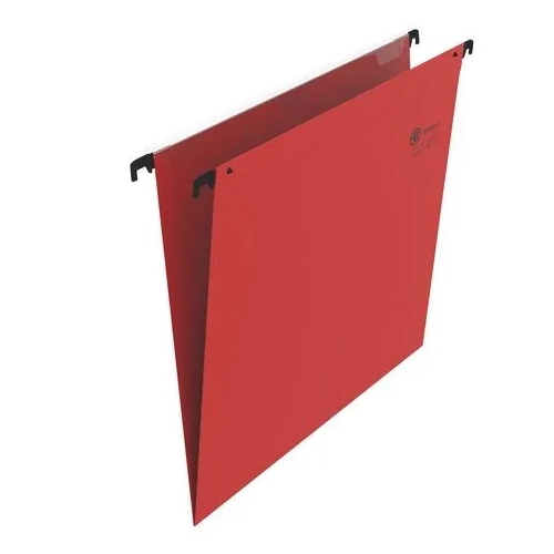 Carpeta colgantes A4 visor superior color roja